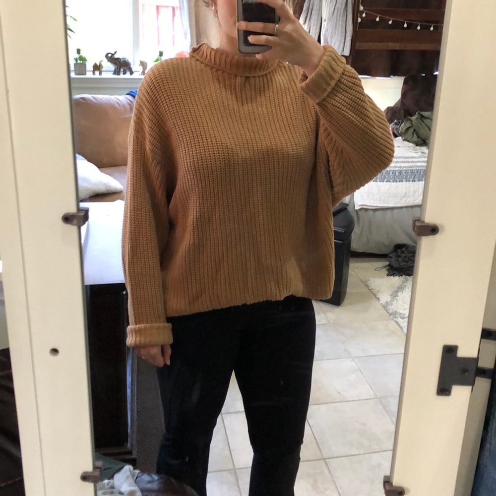 Oversized turtleneck sweater